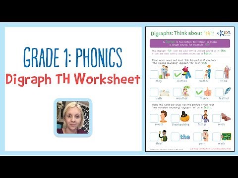 Grade 1: Phonics - Digraph TH Worksheets - Rhyming Words | Kids Academy