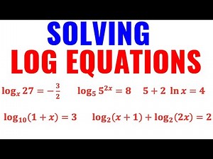 Solving Log Equations (Pre Calc)