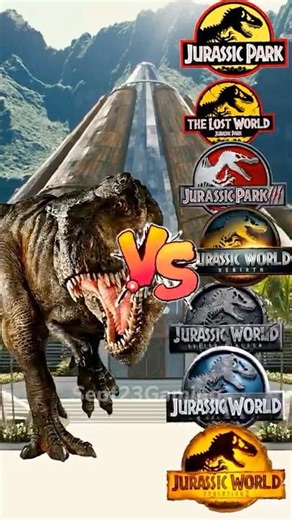 Tyrannosaurus Rex Jurassic World Rebirth vs Jurassic World All Dinosaurs