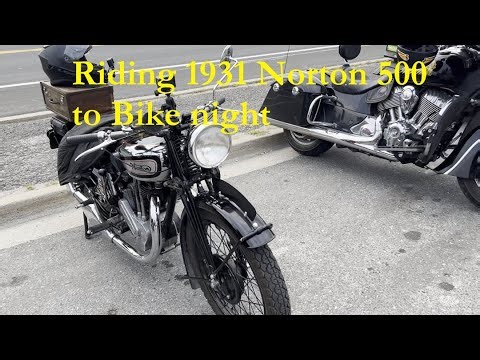 Norton Model 20 goes to bike night plus a brief history of the Norton