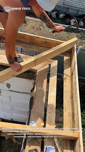 Roof Framing Trick Revealed #ConstructionHacks #CarpentrySkills #BuilderLife