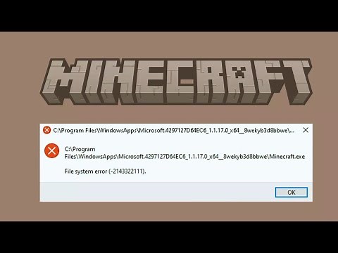 [Resolved] File System Error (-2143322101) In Minecraft Launcher | Minecraft Error Fixed