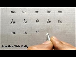 Cursive Handwriting Practice for beginners to Improve Cursive Handwriting | Letters connections a-z