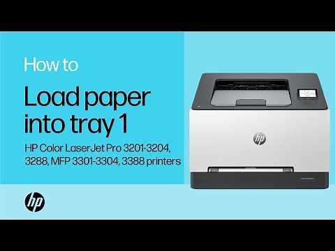 Load paper into tray 1 | HP Color LaserJet Pro 3201-3204, 3288, MFP 3301-3304, 3388 | HP Support
