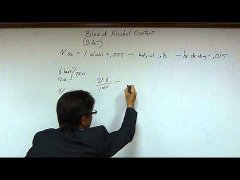 How to Calculate Blood Alcohol Content (Widmark Formula)