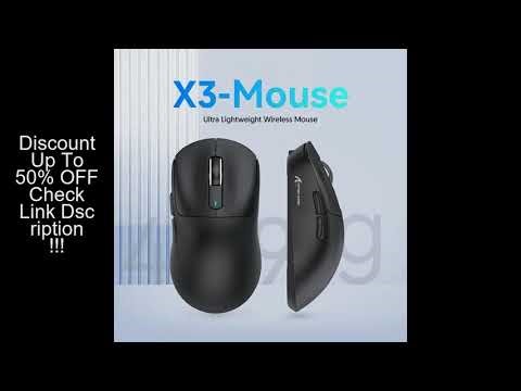 X3 PixArt PAW3395 Bluetooth Mouse 2.4G Tri-Mode Connection, 26000dpi, 650IPS, 49g Lightweight Macro