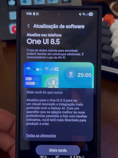 OneUi 8.5 on Galaxy S24 Ultra ✨📱 #android #s24ultra #techtok #OneUi8.5 #Samsung ##dicas #update @emtech.br @carlinhoslealofc @apenasserafim @emerson_tech