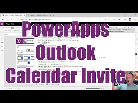 PowerApps Calendar Create Invite using the Outlook Connector