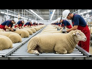 Inside the World’s Largest Sheep Shearing Factory, From Farm to Luxury Jacket (Full Process)