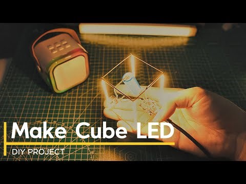 [Satisfying] I made a cube LED to decorate my desk | Edison LED | DIY