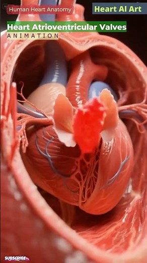 Atrioventricular Valves Animation | Cardiac Anatomy | Heart AI Art | 05
