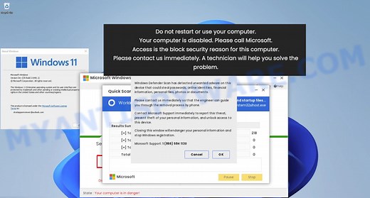 Your Computer Is Disabled. Please Call Microsoft. POP-UP SCAM (Virus removal guide) - MyAntiSpyware