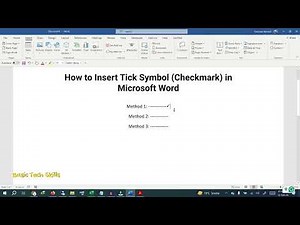 How to Insert Tick Symbol (Checkmark) in Microsoft Word