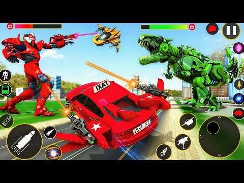 Jet Robot Car Transformation Simulator : Android GamePlay - Robot police Game
