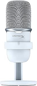 HyperX SoloCast – USB Condenser Gaming Microphone, for PC, PS5, PS4, and Mac, Tap-to-Mute Sensor, Cardioid Polar Pattern, Great for Streaming, Podcasts, Twitch, YouTube, Discord - White
