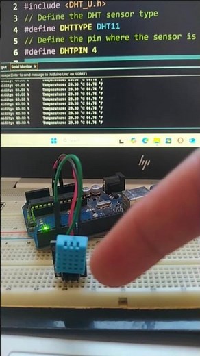 🌡️ Measure Temperature & Humidity in Real Time . Arduino