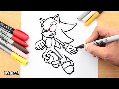 How to Draw SUPER SONIC (Flying)