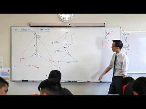 3D Trigonometry Example (1 of 2: Setting up the triangles)