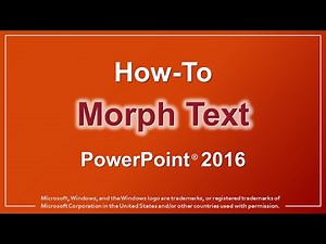 How to Morph Text in PowerPoint