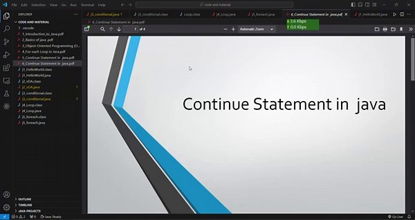 Continue Statement in java || continue statement || Mastering the "continue" Statement in Java