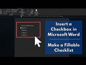 How to Insert a Checkbox in Word / Make a Fillable Checklist (2025 Tutorial)