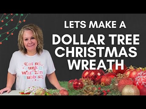 DOLLAR TREE CANDY CANE WREATH TUTORIAL DIY
