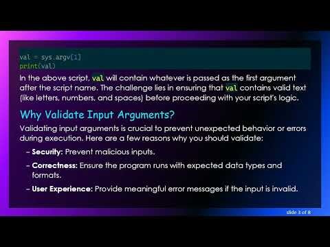 How to Validate sys.argv[] Arguments in Python Using argparse
