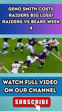 Geno Smith Costs Raiders BIG Loss! Raiders Vs Bears Week 4 2