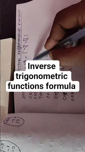 inverse trigonometric functions formula