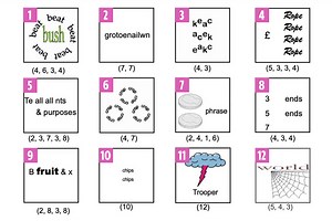 Wacky words puzzle asks you to name all the famous catchphrases - but how quickly can you solve it?