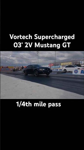 Vortech 2V 1/4th mile pass 11.3 @121mph #mustang #dragrace #dragracing #bmw #trending #cars #ford