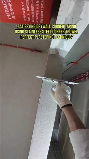 Satisfying Drywall Corner Taping Using Stainless Steel Corner Trowel | Perfect Plastering Technique