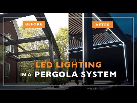 Installing LED Strip Lights into a Pergola