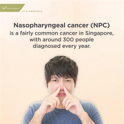 What do MP Liang Eng Hwa, Olympic medallist Lee Chong Wei, and celebrity chef Sam Leong have in common? They've all been diagnosed with nasopharyngeal cancer (NPC) before. Nose cancer can begin with subtle symptoms such as a persistently blocked nose or enlarged lymph nodes, making it easy to overlook. Here's what you need to know about this cancer type. | Mount Elizabeth Hospital | Facebook