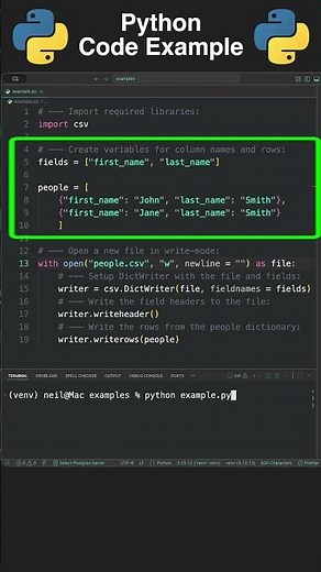 How You Can Create a CSV File From a Python Dictionary - #python Code Example