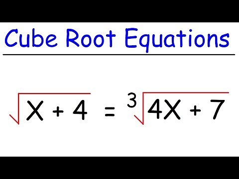 Solving Equations With Cube Roots