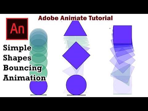 Simple Shapes Bouncing Animation Tutorial | Adobe Animate for Beginners