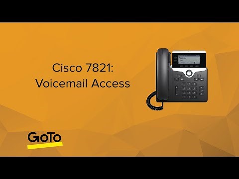 Cisco 7821: Voicemail Access