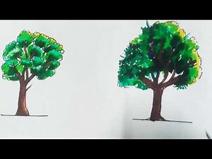how to draw a tree from a beginner to pro. Easy tree drawing