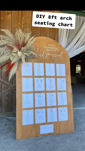 DIY 8ft Arch Seating Chart Tutorial