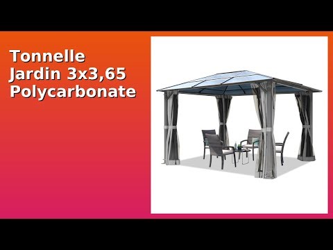 AVIS (2025) : Tonnelle Jardin 3x3,65 Polycarbonate Gris. DÉTAILS ESSENTIELS