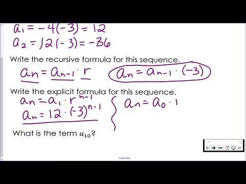 Recursive & Explicit Formula Example - Geometric Sequence