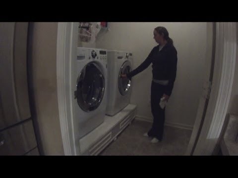 How to build a front load washer dryer pedestal