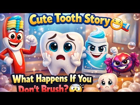 What Happens If You Don’t Brush? 😱 | Cute Tooth Animation for Kids