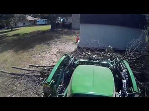 John Deere 2025R 1st Person AV20F Grapple Usage
