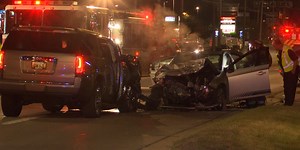 Four people injured, two critically, in crash late Wednesday