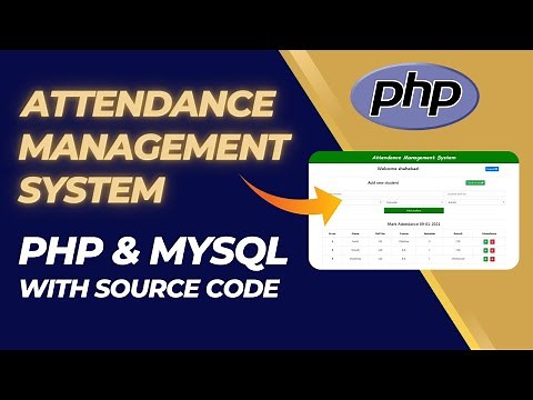 Attendance Management System | Simple PHP Project | Mini Project with Source Code
