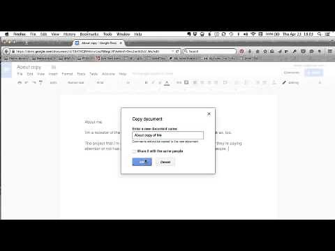 How to duplicate a document in Google Docs/Drive