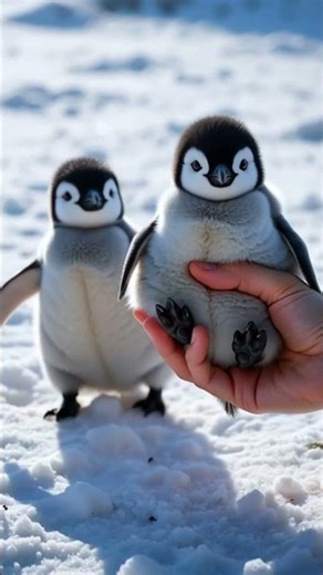 ❄️🐧 Cutest Baby Penguins Exploring Snow! 🏠✨”