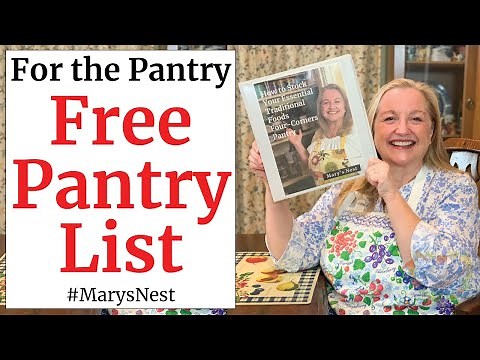 FREE 36 Page Traditional Foods Pantry List - Printable Pantry Staples List